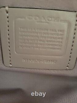 NWOT Coach F28997 Lexy Large Light Grey Pebble Leather Shoulder Bag