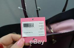 NWT $228 Kate Spade Molly Large Work Tote & Pouch Sangria Burgundy