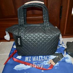 NWT $245 MZ Wallace Large Sutton Crossbody Quilted Nylon MAGNET Goldtone