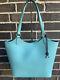 Nwt $295 Coach C6337 Pebble Leather Day Tote Faded Blue Removable Zip Pouch