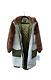 Nwt $298 Ugg Women's Letty Sherpa Wild Olive Multicolor Block Coat Hooded Sz L