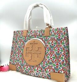 NWT $378 TORY BURCH ELLA Floral Printed Logo Nylon Tote Bag In Legacy Paisley