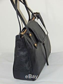 NWT $465 Annabel INGALL CAMILLA PEBBLED Leather BLACK SATCHEL SHOULDER BAG