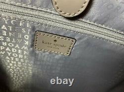 NWT Authentic KATE SPADE owl little len star bright tote Leather shoulder grey