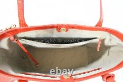 NWT Brahmin Athena Leather Tote/Shoulder Bag With Pouch in Candy Apple Melbourne