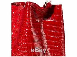 NWT Brahmin Large Amelia Lava Red Melbourne Leather Shoulder Bucket Handbag BIN