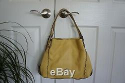 NWT COACH 29800 Edie 31 Scallop Pebble Leather Shoulder Bag in Sunflower $350