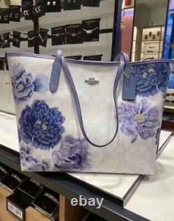 NWT COACH City Tote In Signature Canvas With Kaffe Fassett Print