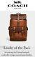 Nwt Coach F49543 Men's Hudson Backpack Dk Brown Multi Natl Pebbled Leather $698