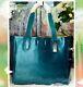 Nwt Coach F59388 Derby Large Tote Shoulder Bag In Metallic Dark Teal Leather