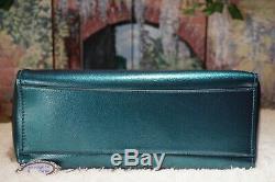 NWT COACH F59388 DERBY LARGE Tote Shoulder Bag In Metallic DARK TEAL Leather