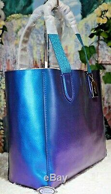 NWT COACH F59388 DERBY LARGE Tote Shoulder Bag In Metallic HOLOGRAM Leather