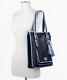Nwt Coach Legacy Leather Navy Blue Laptop Magazine Tote Shoulder Bag New