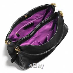 NWT COACH Madison Leather Phoebe Shoulder Bag Gold Black F24621