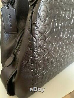 NWT COACH Metallic Graphite Signature C Leather Rivet Edie 31 Bag Purse 40727
