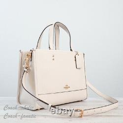 NWT Coach 1959 Pebble Leather Dempsey Carryall Satchel Crossbody in Chalk