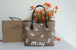 NWT Coach 6160 Limited Edition Peanuts City Tote In Signature With Snoopy Print