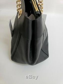 NWT Coach 87239 Turnlock Edie Leather Carryall Satchel/Shoulder Bag in Black