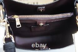 NWT Coach 91122 Large Town Bucket Bag in Double face leather Black Oxblood 1