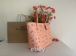 NWT Coach C8743 City Tote In Signature Canvas & Leather w Mystical Floral Print