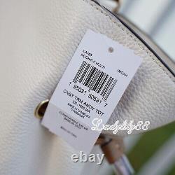 NWT Coach CA165 Andy Tote With Horse And Carriage Chalk Multi Pebble Leather$428