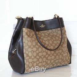 NWT Coach F27579/F57612 Lexy Shoulder Bag in Outline Signature Khaki/Brown