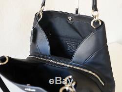 NWT Coach F27579 Lexy Shoulder Bag in Outline Signature Smoke/Black