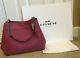 Nwt Coach F49336 Signature Leather Lexy Tote Silver Chain Strawberry Pink $498