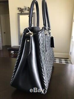 NWT Coach F73062 Sage Carryall With Quilted Leather Handbag in Black $550.00