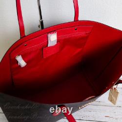 NWT Coach F76636 Town Tote Shoulder Bag in Signature Canvas Brown True Red