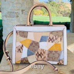 NWT Coach Large Zoe Patchwork Leather Satchel handbag gorgeous gift holiday 2020