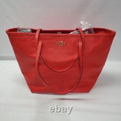 NWT Coach Leather Large Street Tote Handbag Cardinal Red 57131E MSRP $325