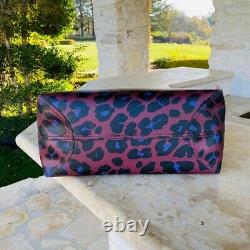 NWT Coach leopard Reversible City tote wallet options Mauve Multi Animal Print
