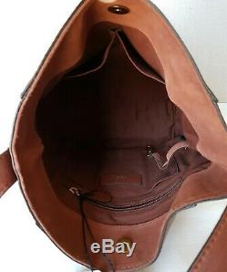 NWT FRYE Leather Side Pocket Hobo Shoulder Handbag Purse 34DB323 Cognac $348