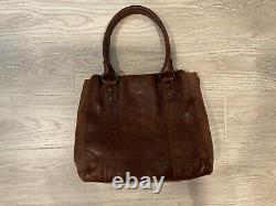 NWT Gorgeous Frye Melissa Dark Brown Leather Tote Shoulder Bag Retail $398