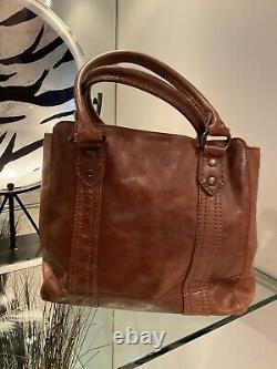NWT Gorgeous Frye Melissa Dark Brown Leather Tote Shoulder Bag Retail $398
