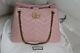 Nwt Gucci Gg Marmont Pink Chevron Leather Shoulder Bag Purse Tote 453569