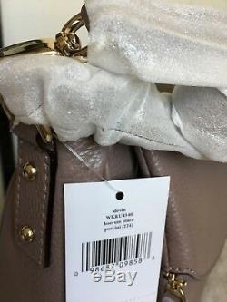 NWT Kate Spade Boerum Place Devin Pebble Leather Shoulder Satchel Bag $398 Porci