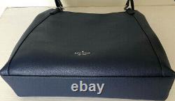 NWT Kate Spade Jackson Large Triple Compartment shoulder Bag satchel navy