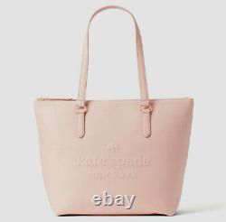 NWT Kate Spade Larchmont Ave Logo Penny Pink Leather Large Tote WKRU5619 $399
