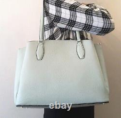 NWT Kate Spade Monet Large Pebbled Leather Triple Compartment Tote Crystal Blue