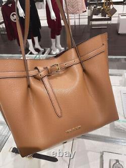 NWT Michael Kors Emilia Large Shoulder Bag Leather Purse Tote Handbag Luggage
