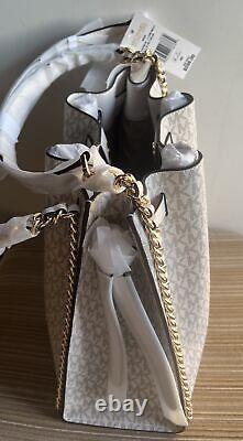 NWT Michael Kors Mina Large Belted Chain Signature Shoulder Bag
