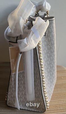 NWT Michael Kors Mina Large Belted Chain Signature Shoulder Bag