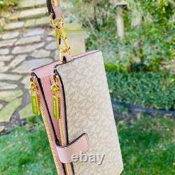 NWT Michael Kors Signature Nicole Large Shoulder handbag/Wallet powdered blush