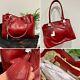 Nwt Planet Luxury Red Genuine Leather Large Oversized Shoulder Tote Holdall Bag