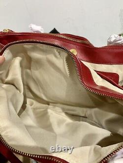 NWT Planet Luxury Red Genuine Leather Large Oversized Shoulder Tote Holdall Bag