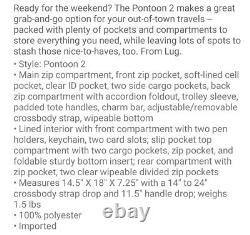 NWT RARE! Lug Bag Pontoon 2 Overnight Carry On Pebble with Rainbow Stitching