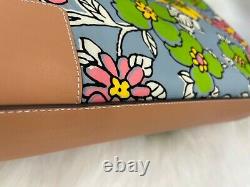 NWT TORY BURCH ELLA Floral Printed Logo Nylon Tote Bag In Wallpaper Floral