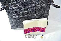 NWT! Tory Burch Marion Quilted Leather Slouchy Tote/Shoulder Bag in Black. $650